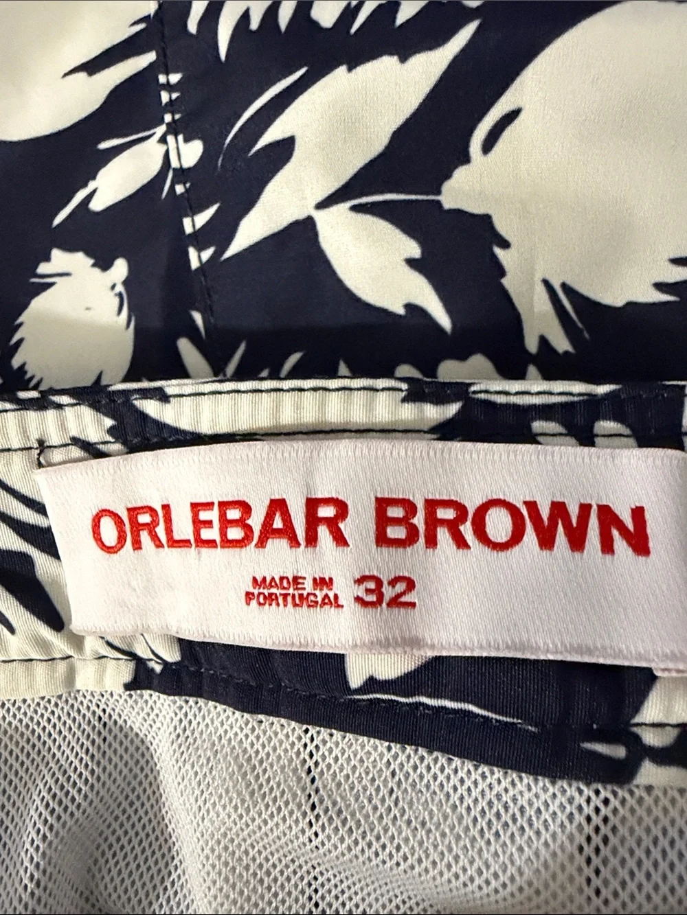 ORLEBAR BROWN BULLDOG BOTANY SWIM SHORTS IN NAVY/WHITE SAND